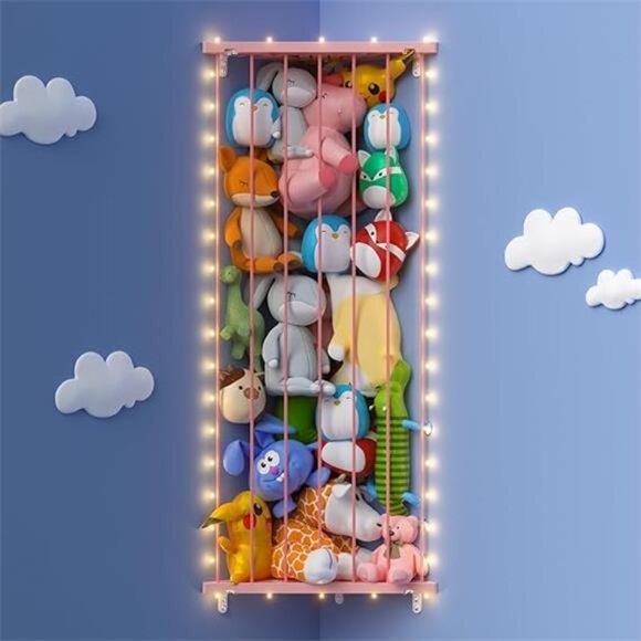 Corner Stuffed Animal Storage Toy Organizer - Stuffed Animals Holder with LED - Picture 7 of 7